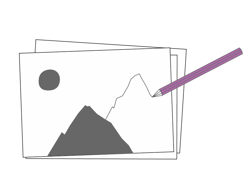 Ikon der viser tegning af en illustration.